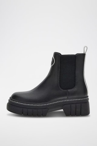 Bottines Chelsea plateformes en cuir Alis - Noir