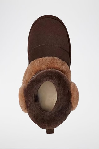 Bottines fourrées plateformes en nubuck Classic Chillapeak - Marron