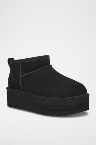 Bottines plateformes en nubuck Classic Ultra Mini - Noir
