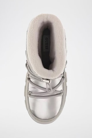 Bottines plateformes fourrées Uniques - Argenté