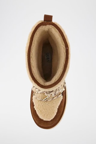 Bottines fourrées plateformes en nubuck Undela2 - Camel et marron