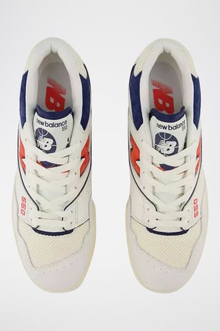 Baskets en cuir 550 - Blanc et rouge