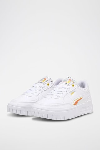 Sneakers en cuir Cali Dream Blanc et orange