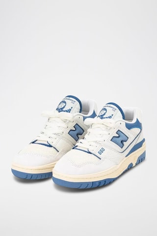 Sneakers en cuir BB550 - Blanc et bleu