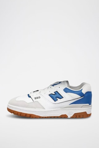 Baskets en cuir BB550 - Blanc et bleu roi