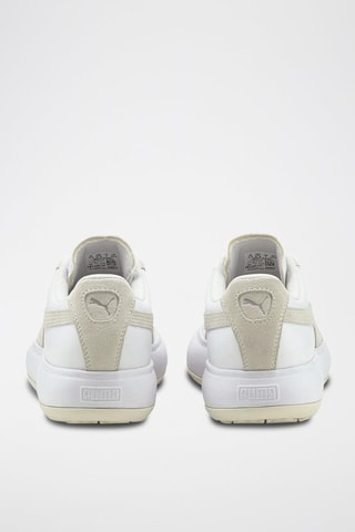 Sneakers en cuir Suede Mayu Mix-Blanc et beige