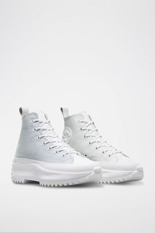 Baskets montantes plateformes en cuir Run Star Hike Hi - Ciel