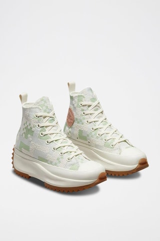 Sneakers montantes plateformes Run Star Hike HI - Ecru et vert clair