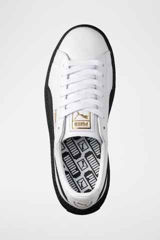 Baskets plateformes en cuir Trace - Blanc