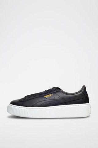 Sneakers en cuir verni Platform Core - Noir