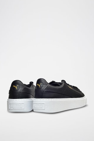 Sneakers en cuir verni Platform Core - Noir