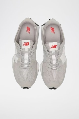 Baskets en nubuck 327 - Gris et blanc