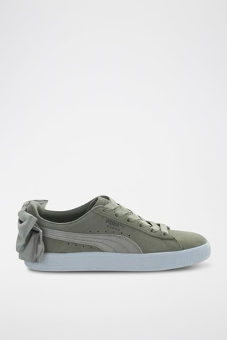 Baskets en nubuck Bow Satin - Gris foncé et kaki