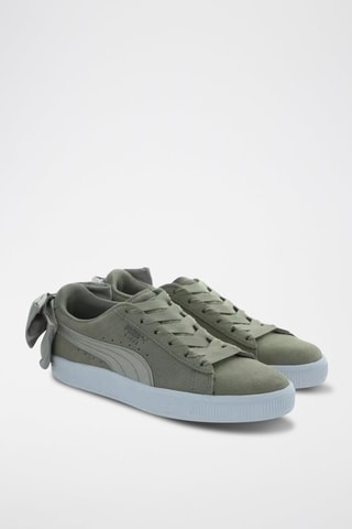 Baskets en nubuck Bow Satin - Gris foncé et kaki