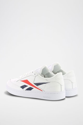 Sneakers en cuir Club C 85 - Blanc et bleu marine