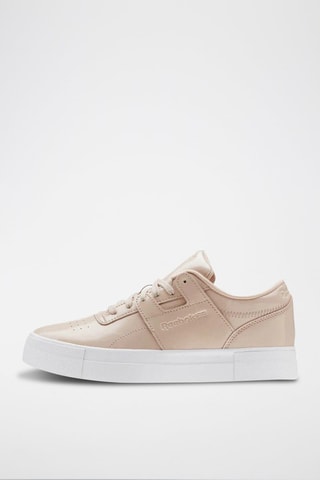 Sneakers en cuir verni Workout Lo Patent - Beige