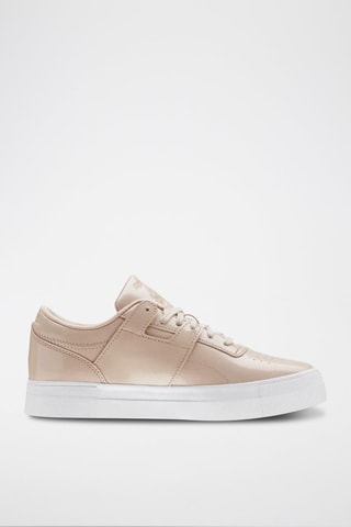 Sneakers en cuir verni Workout Lo Patent - Beige