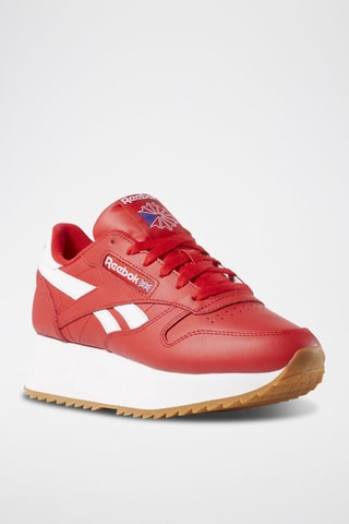 Baskets plateformes en cuir CL LTHR Double - Rouge