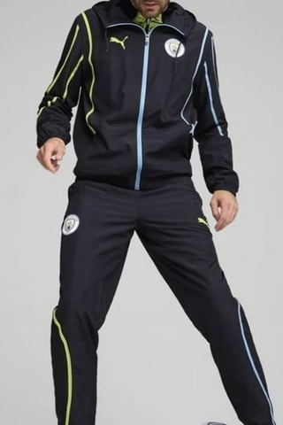 Veste de survêtement à capuche Pre-Match Manchester City 2024/25 - Bleu foncé