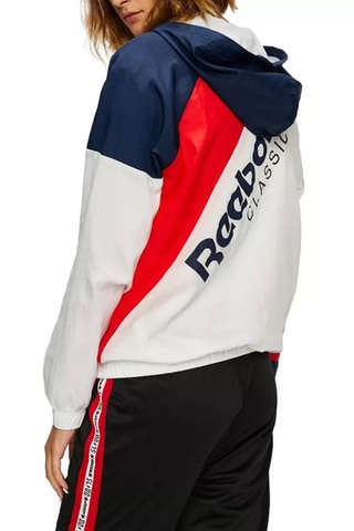 Coupe-vent à capuche AC Blanc et bleu marine