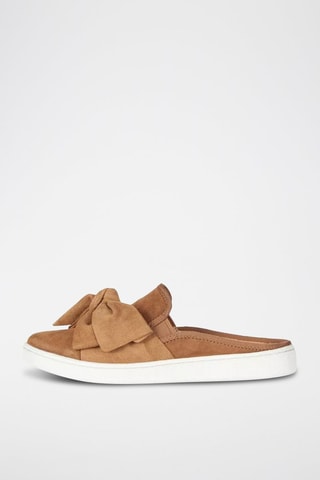 Mules en nubuck Luci Bow Camel