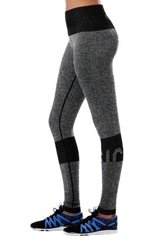 Legging Seamless Tight Femme Gris chiné et noir