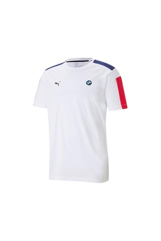 T-shirt Motorsport - Blanc et bleu marine