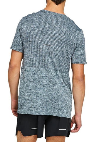 T-shirt Race Seamless Gris-bleu