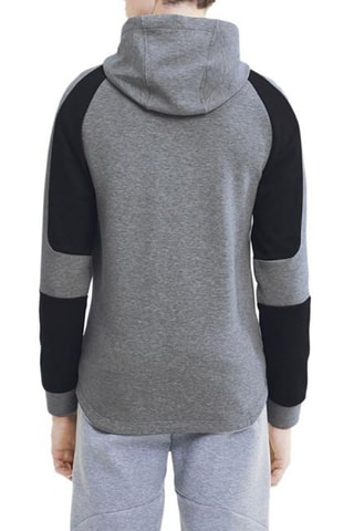 Sweat à capuche Evostripe - Gris chiné et noir