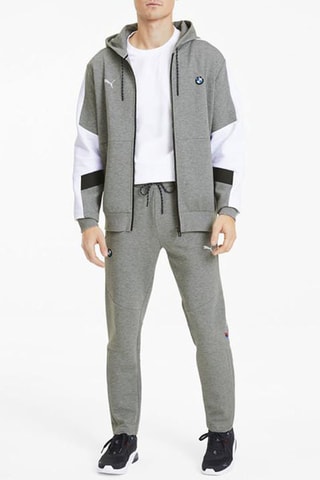 Sweat à capuche BMW M Motorsport - Gris clair chiné et blanc