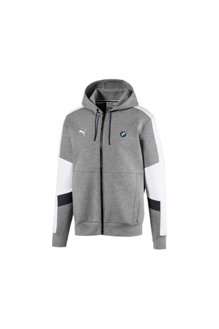 Sweat à capuche BMW M Motorsport - Gris clair chiné et blanc