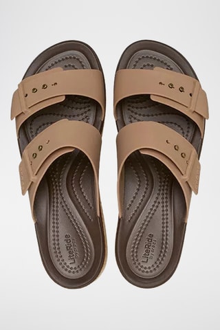 Mules compensées - Beige - Crocs