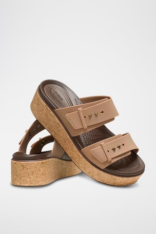 Mules compensées - Beige - Crocs