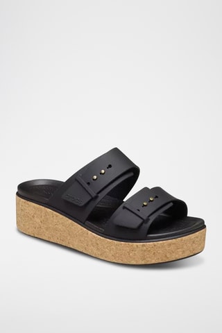 Mules compensées - Noir - Crocs