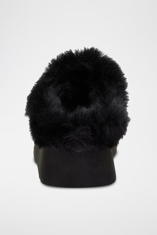 Sabots fourrées plateformes en nubuck - Noir - Guess