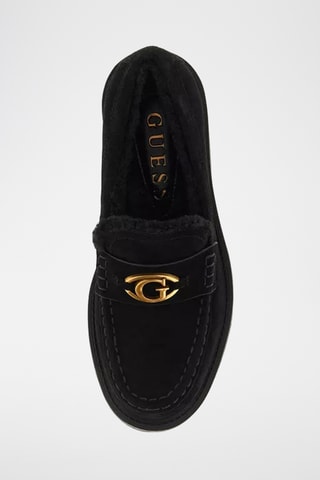 Mocassins plateformes en nubuck - Noir - Guess