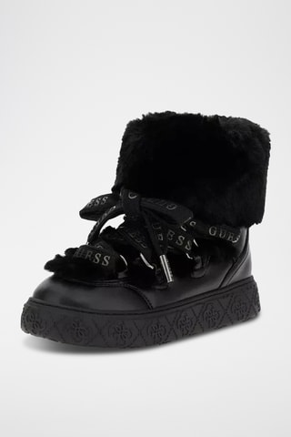 Bottines fourrées en nubuck - Noir - Guess