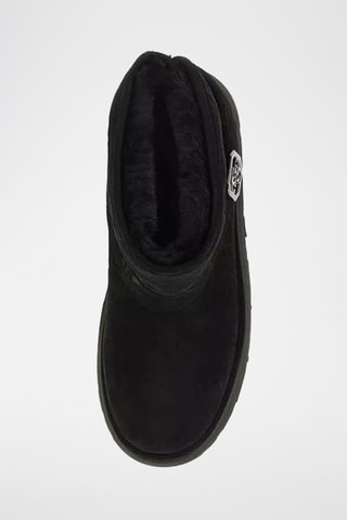 Bottines fourrées plateformes en nubuck - Noir - Guess