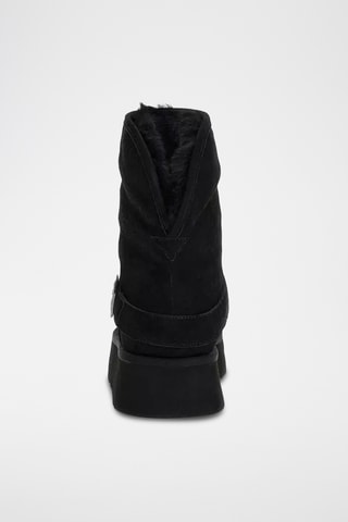 Bottines fourrées plateformes en nubuck - Noir - Guess