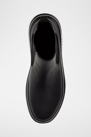 Boots Chelsea en cuir - Noir - Guess