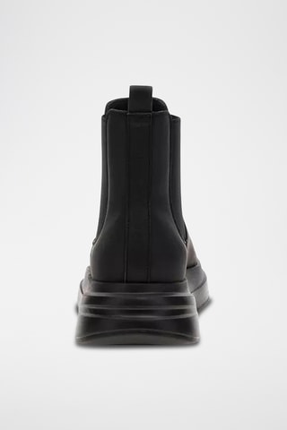 Boots Chelsea en cuir - Noir - Guess