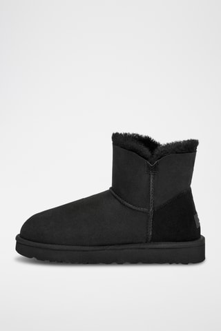 Bottines fourrées en cuir de mouton nubuck - Noir - UGG