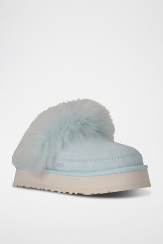 Mules fourrées plateformes en nubuck - Bleu clair - UGG