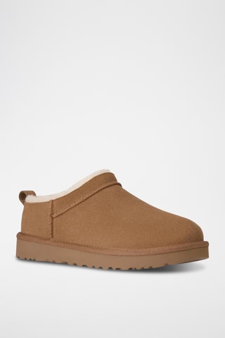 Pantoufles fourrées de randonnée en nubuck - Marron foncé - UGG
