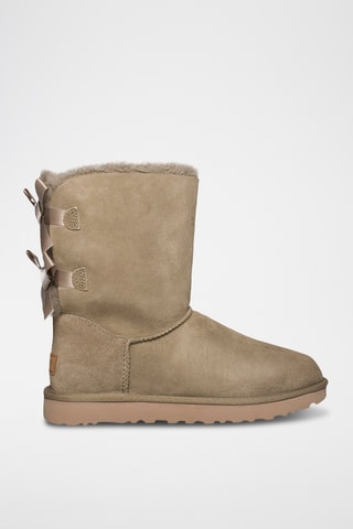 Bottines fourrées en cuir de mouton - Taupe - UCG