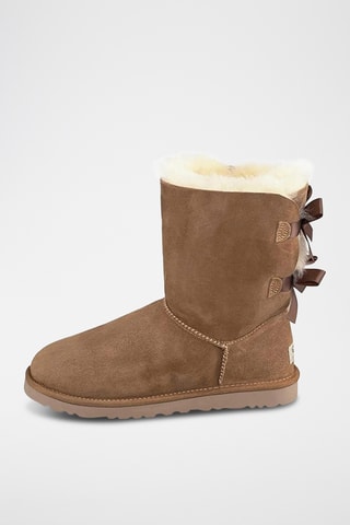 Bottines fourrées en cuir de mouton - Marron - UCG