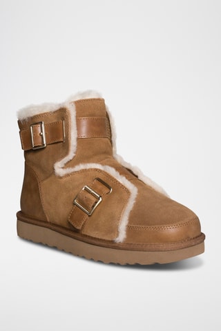 Bottines fourrées en cuir - Marron - UGG