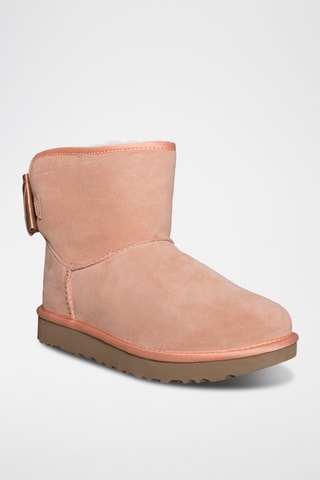 Bottines fourrées en cuir - Saumon - UGG