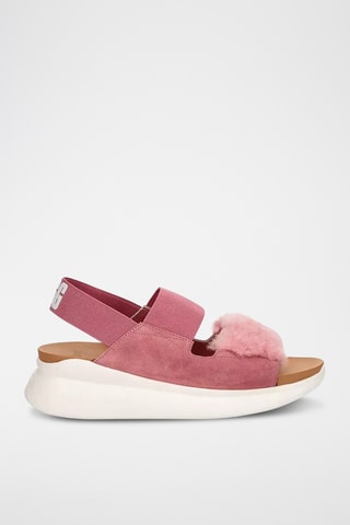 Sandales compensées en nubuck - Rose - UGG