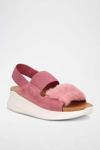 Sandales compensées en nubuck - Rose - UGG